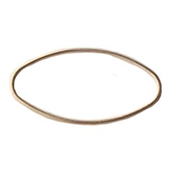 Goudkleurige Brass gladde ovale dichte ring. 20x40mm.