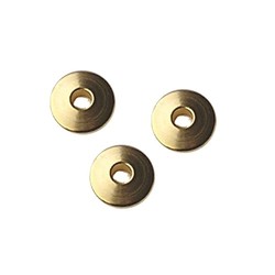 Kraal Disc. Plat. Goudkleurig. 8mm. Brass. Design kwaliteit.