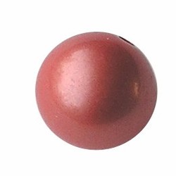 Designers kwaliteit Resinkraal. 18mm. Rond. Shiny Pearl Coral