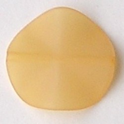 Matte Kunststofkraal. Waaiervormig rond.26mm. Abricot.