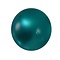 Polariskraal Light Turquoise. Shiny 12mm. Rond. Per stuk voor.