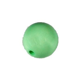 Polariskraal Mint Opaque. 12mm. Rond. Per stuk voor.