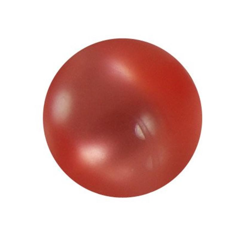 Polariskraal Padparadsha. Shiny 12mm. Rond. Per stuk voor.