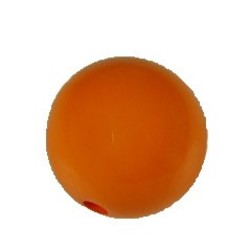 Polariskraal Oranje. Opaque 12mm. Rond. Per stuk voor.