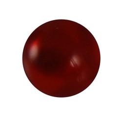 Polariskraal Rood. Shiny 12mm. Rond. Per stuk voor.