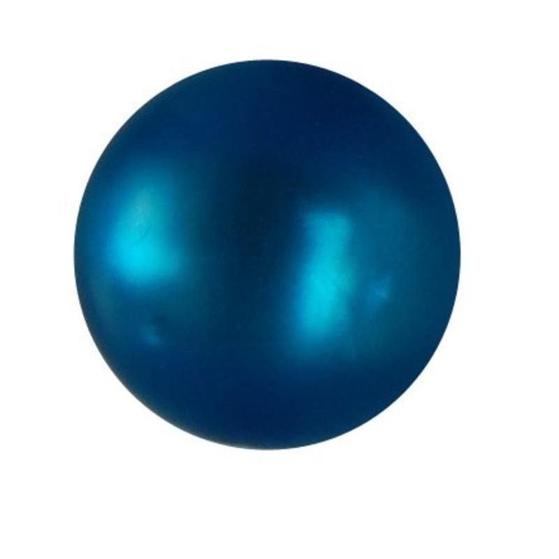 Polariskraal Cyan. Shiny 12mm. Rond. Per stuk voor.