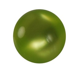Polariskraal Acid green. Shiny 12mm. Rond. Per stuk voor.