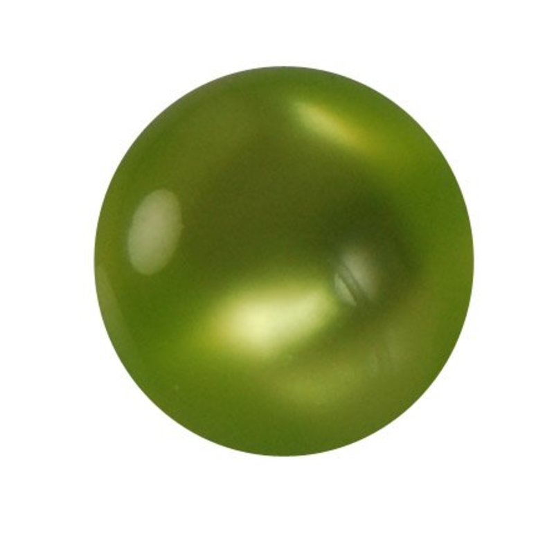 Polariskraal Acid green. Shiny 12mm. Rond. Per stuk voor.