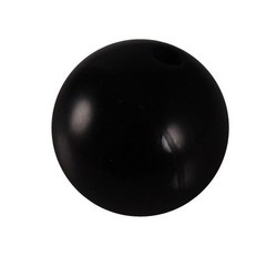 Polariskraal Black Shiny 12mm. Rond. Per stuk voor.