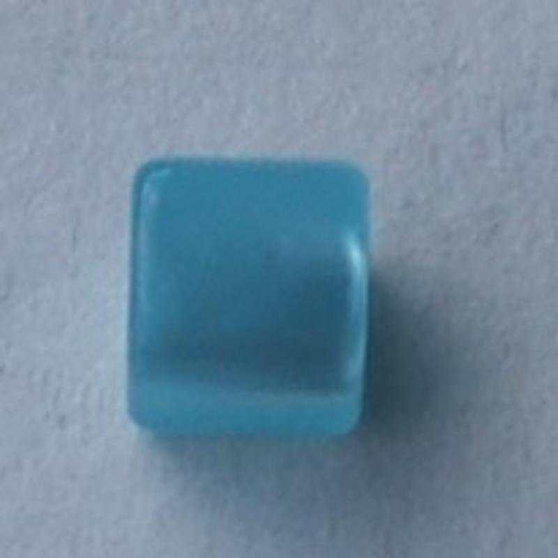 Polaris Bead Square. Shiny 8x8mm. Light Blue.