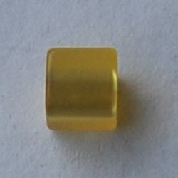 Polariskraal Vierkant. Shiny 8x8mm. Geel.