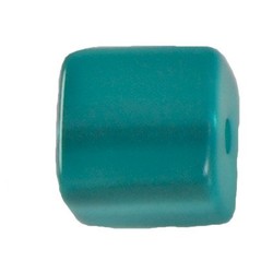 Polariskraal Vierkant. Shiny 8x8mm. Light Aqua.