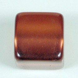 Polariskraal Vierkant. Shiny 12x12mm. Bruin.