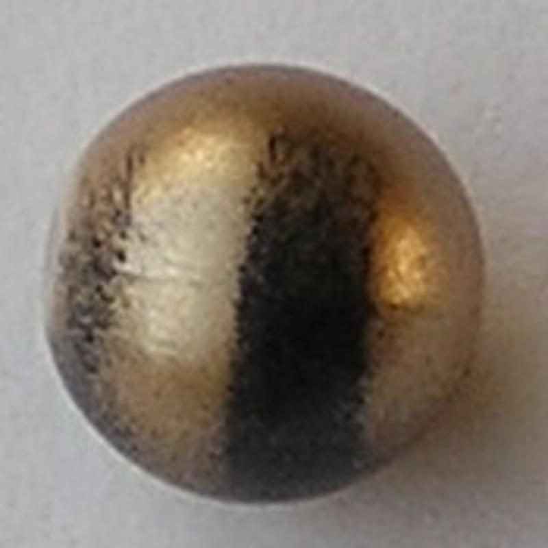 Acrylkraal. 12mm. Rond. Goud/Zwart.