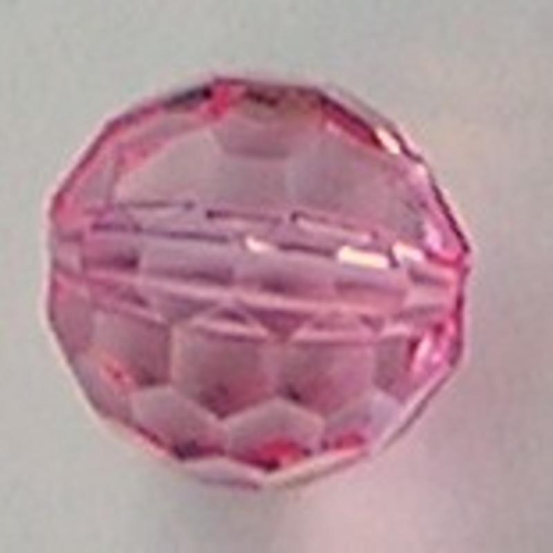 Acrylkraal. Pink. Facet Rond. 20mm.