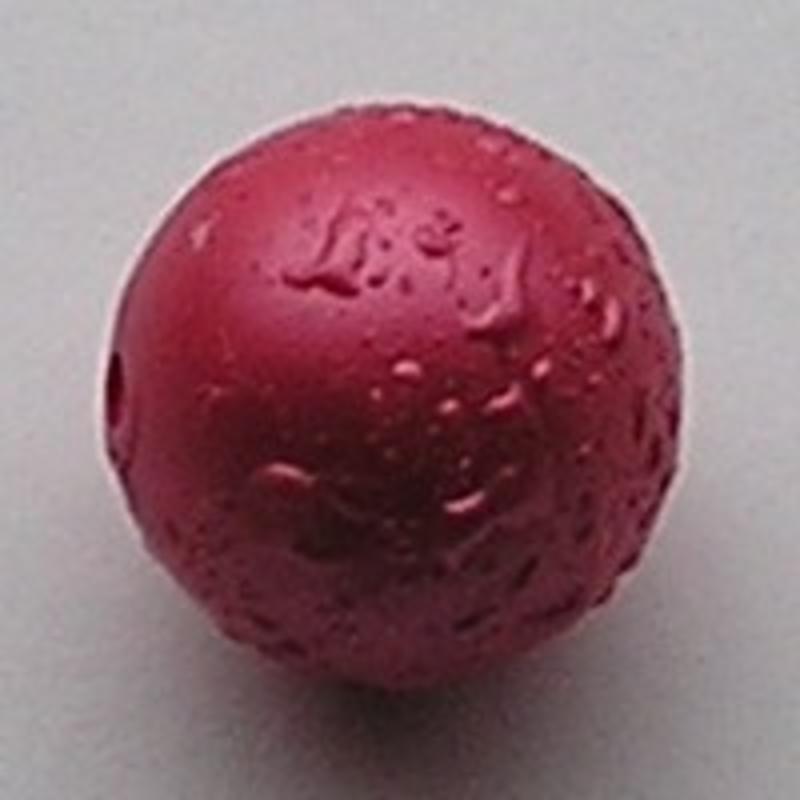 Kunstof Crepe Parel. 20mm. Rood. per stuk