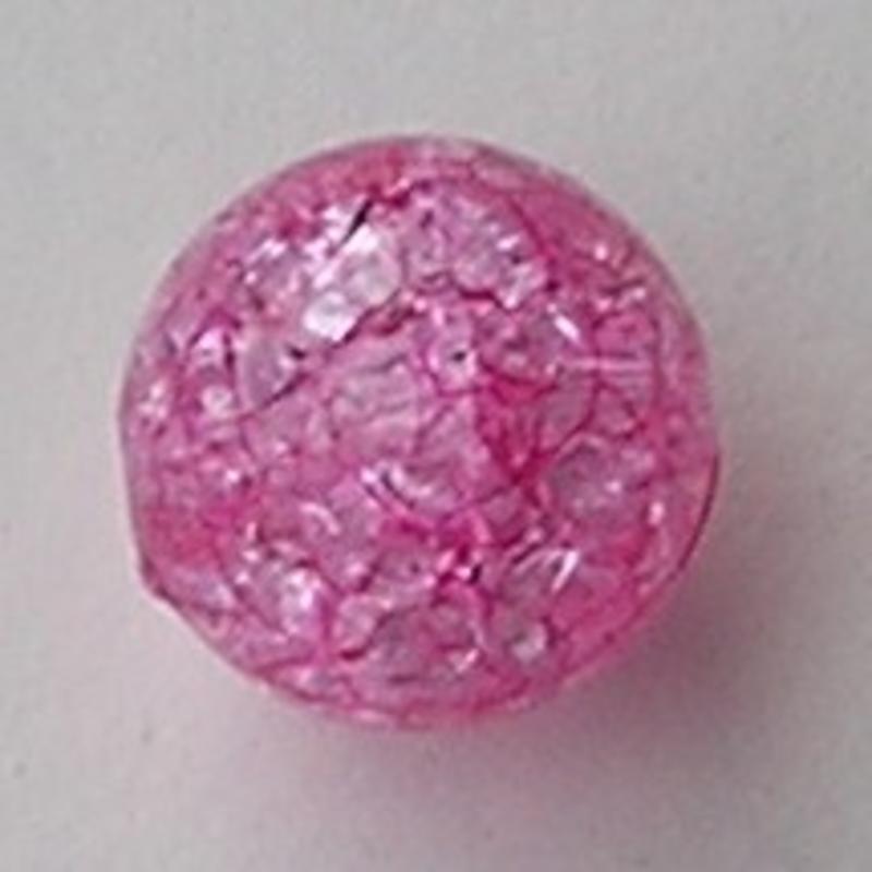 Acrylkraal Crackle. 16mm. Fuchsia.