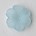 Lucite flower. 12mm. Rijggat in het midden. Kunststof bloemetje Light Aqua mat.