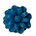 Kunststof bloemetje Aster met platte onderkant. Blauw. 12mm.