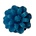 Kunststof bloemetje Aster met platte onderkant. Blauw. 12mm.