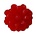 Kunststof bloemetje Aster met platte onderkant. Rood. 12mm.