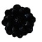 Kunststof bloemetje Aster met platte onderkant. Zwart. 12mm.