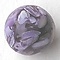 Resin kraal met stukjes schelp. 18mm. Purple.