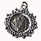 Filligrain hangertje. Rond. 25mm. (voor plaksteen 15mm)