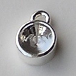 Kastje met een oog. 10x14mm. Silverplated. Voor SS39 steen.