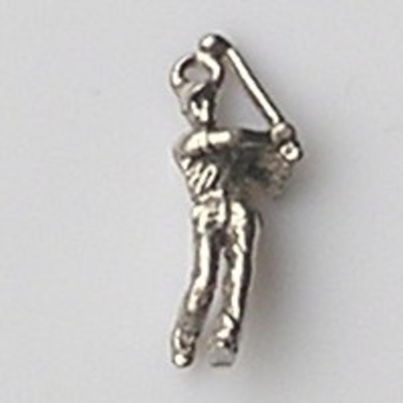 Bedel Golfer. 26mm. Verzilverd met harde beschermlaag. (ook in grootverpakking).