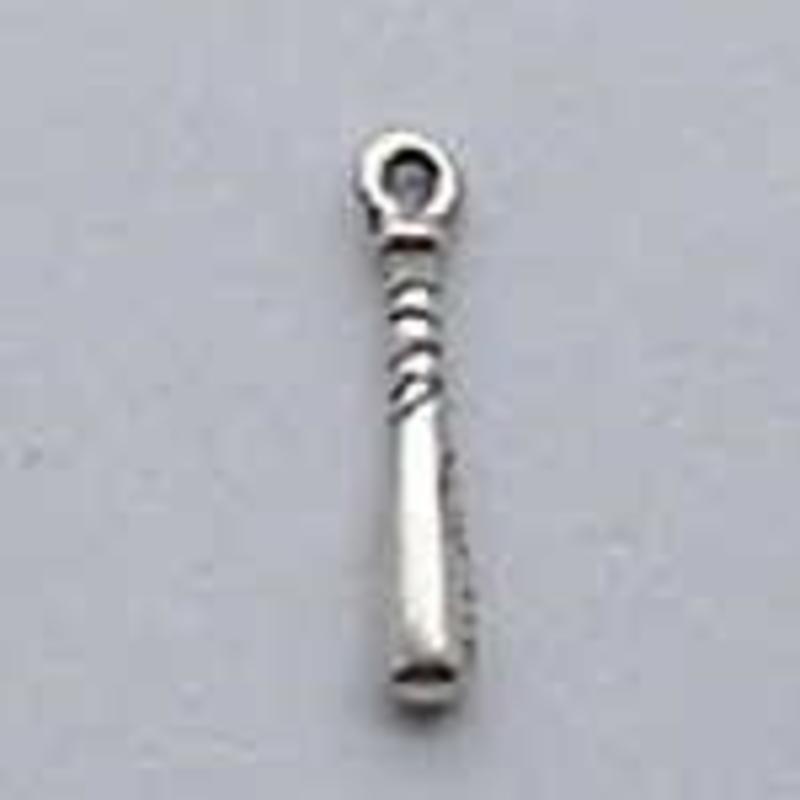 Bedel Honkbalknuppel. 22mm. Oudzilverkleurig. (ook in grootverpakking).