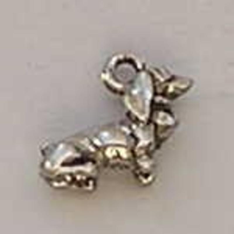 Bedel Tekkel. 10x16mm. Zilverkleurig. (ook in grootverpakking).
