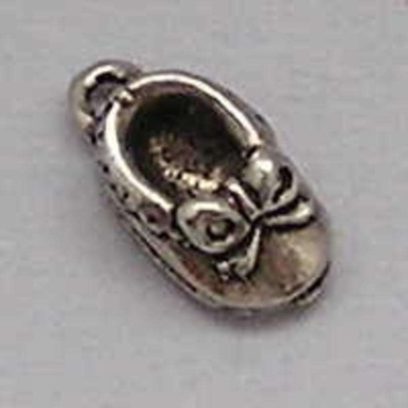 Bedel Babyschoen. 13mm. Verzilverd met harde beschermlaag.