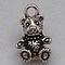 Bedel Teddybeer. 14mm. Verzilverd met harde beschermlaag. (ook in grootverpakking).