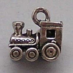 Bedel Locomotief. 12x14mm. Oudzilverkleurig. (ook in grootverpakking).