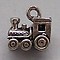 Bedel Locomotief. 12x14mm. Oudzilverkleurig.