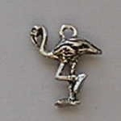 Bedel Flamingo. 18mm. Verzilverd met harde beschermlaag. (ook in grootverpakking).