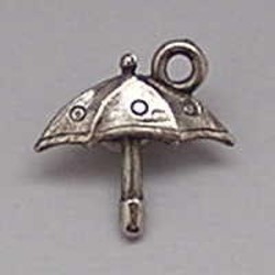 Bedel Parasol. 15mm. Verzilverd met harde beschermlaag. (ook in Grootverpakking).
