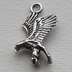 Bedel. Eagle. 17x24mm. Verzilverd met harde beschermlaag.