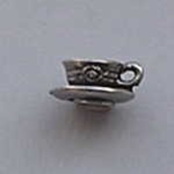 Bedel. Kop en schotel. 8x14mm. Oudzilverkleurig.