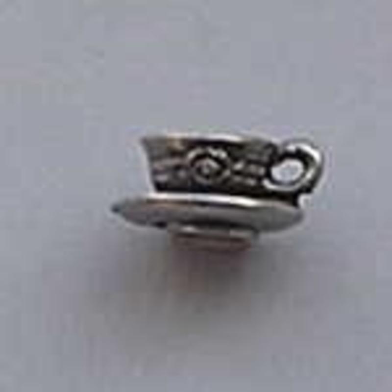 Bedel. Kop en schotel. 8x14mm. Oudzilverkleurig.