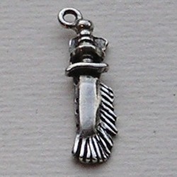 Bedel Bowie knife. 26mm. Oudzilverkleurig.