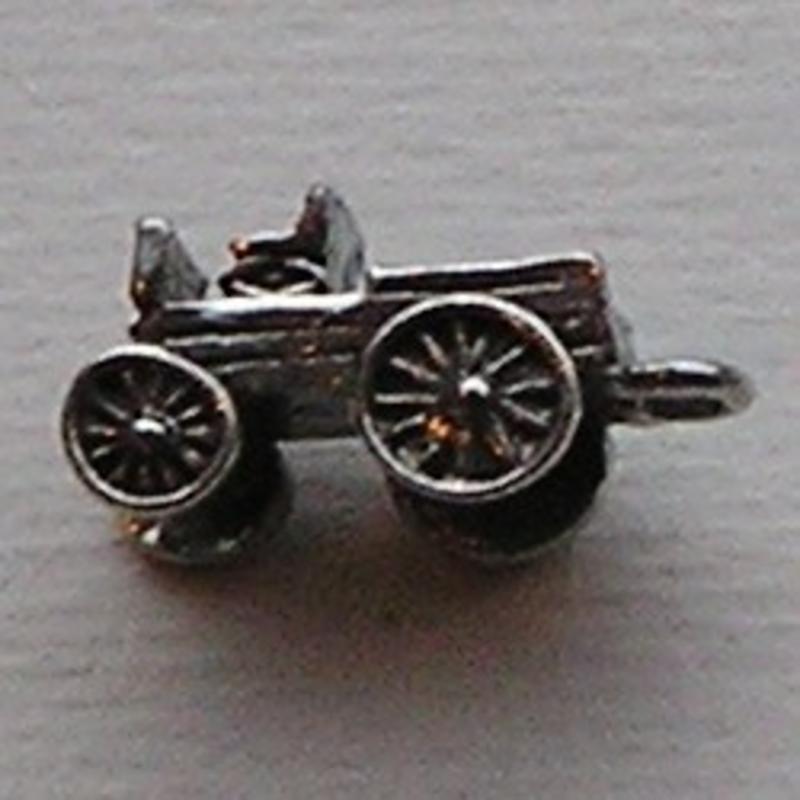 Bedel Open wagen. 8x18mm. Oudzilverkleurig.