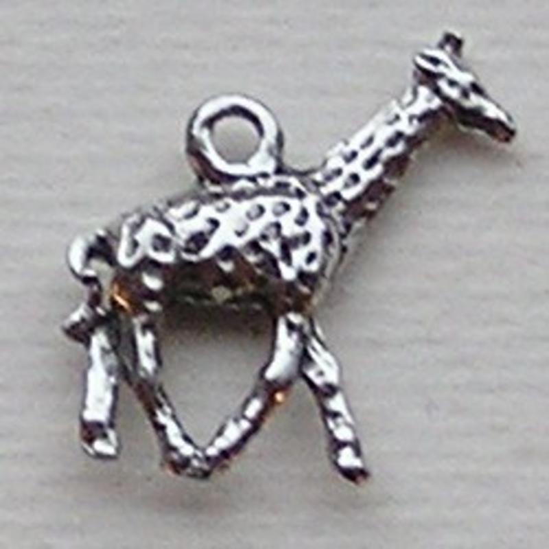 Bedel Giraf. 20mm. Oudzilverkleurig.