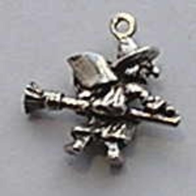 Bedel Heks op bezemsteel. 20x22mm.