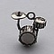 Bedel. Drumstel. 18mm. Verzilverd met harde beschermlaag. (ook in grootverpakking).