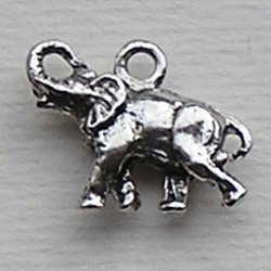 Bedel. Olifant. 16x19mm. Verzilverd met harde beschermlaag.