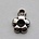Kleine Bloem. 8mm. Oud Zilverkleurig.