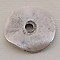 Metalen Schijfkraal. 22mm. Zilverkleurig.
