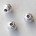 Metalen kraaltje. Stardust. Rond. 4mm. Silverplated.